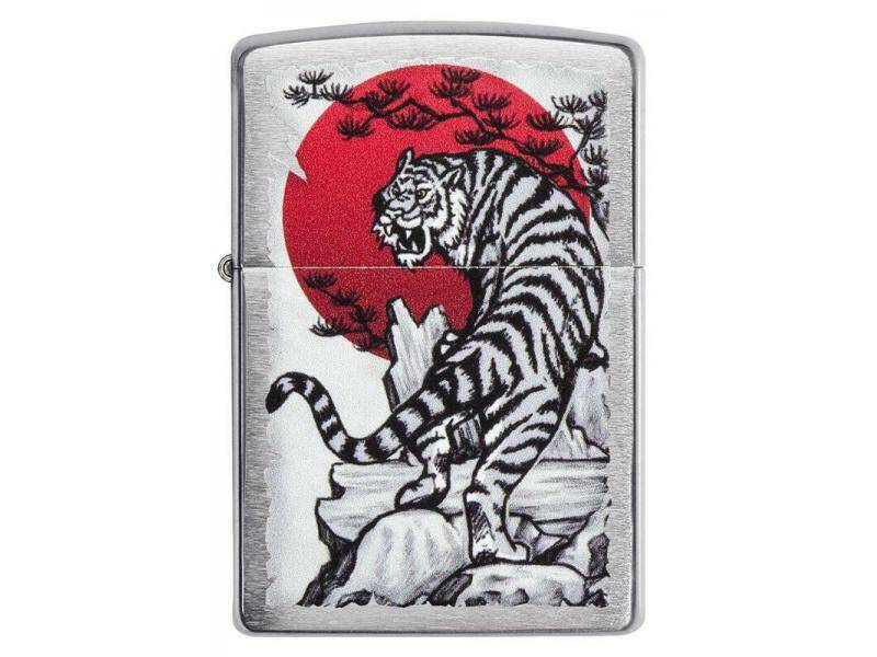 Зажигалка ZIPPO Asian Tiger Brushed Chrome #1