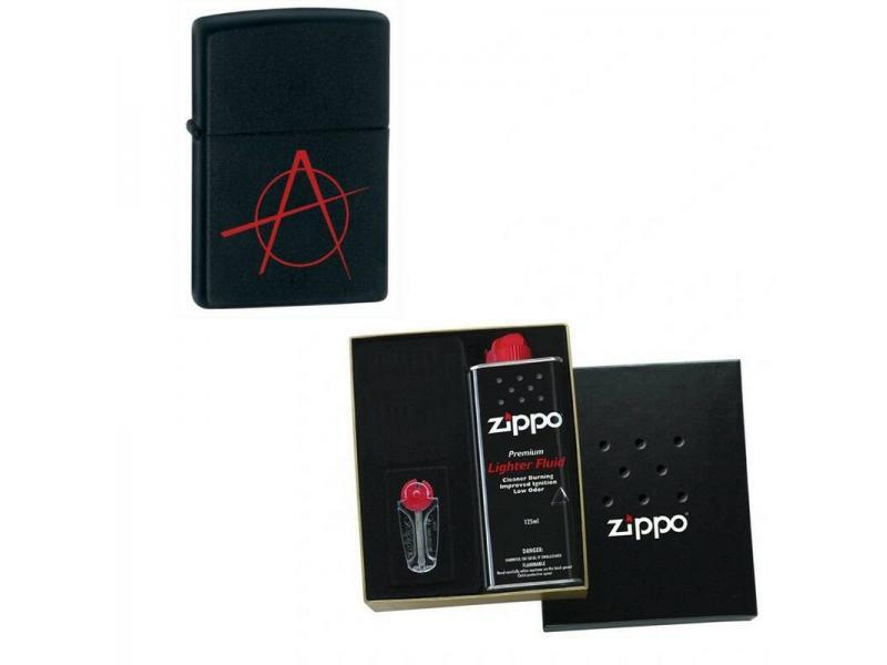 Зажигалка ZIPPO Classic Black Matte 20842 в подарочной упаковке + топливо и кремни  #1