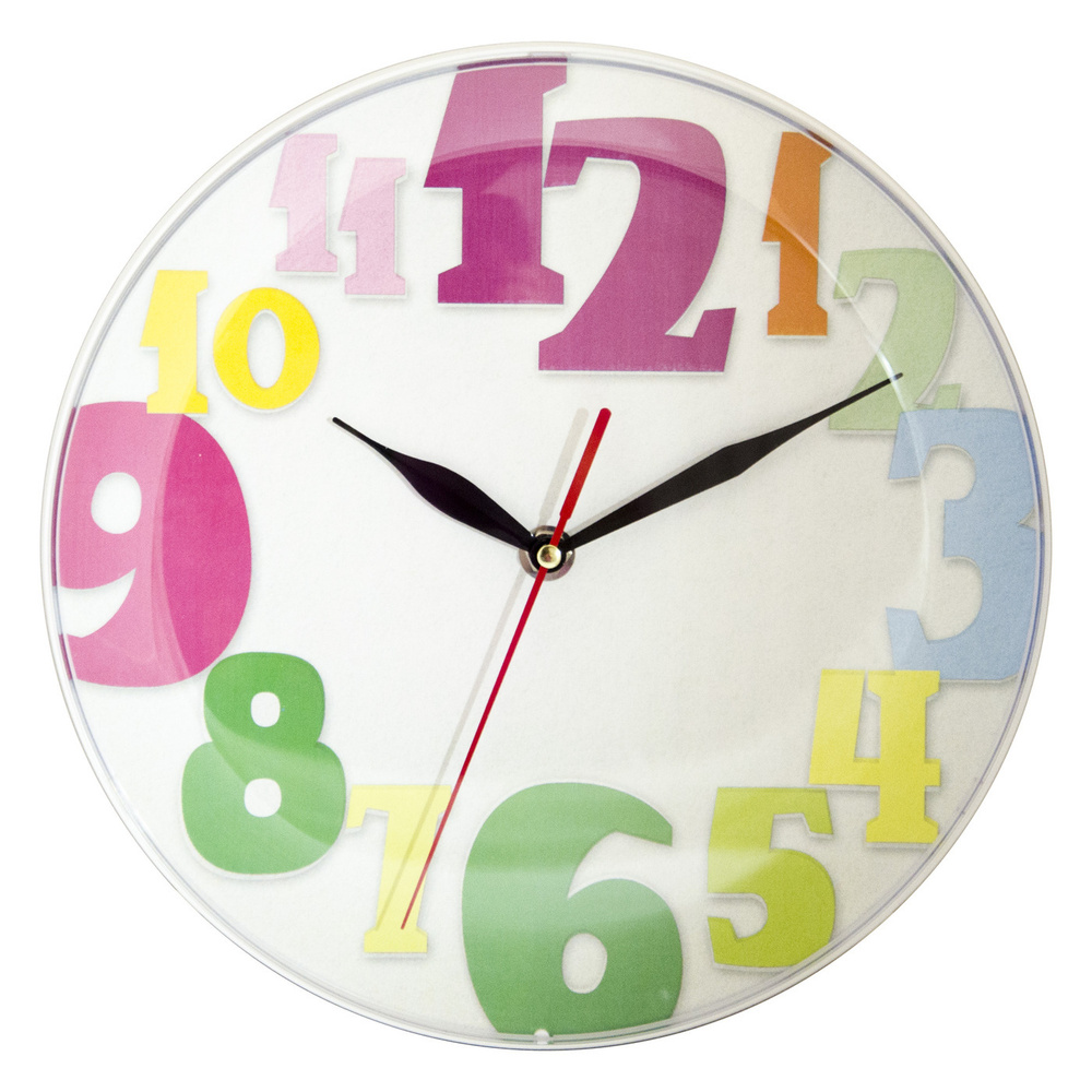 Часы настенные Веселые цифры, 25x4 см - купить по низкой цене в ...
