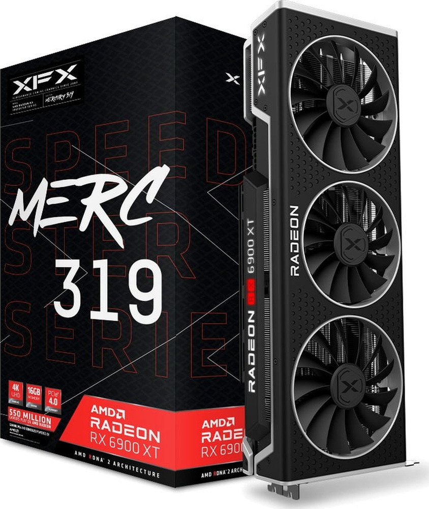 XFX Видеокарта Radeon RX 6900 XT Speedster MERC 319 Black 16 ГБ (RX-69XTACBD9) #1