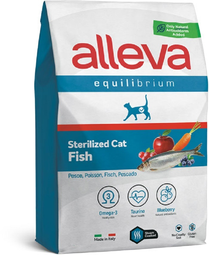 Сухой корм ALLEVA EQUILIBRIUM SENSITIVE FISH ADULT CAT для взрослых кошек, с рыбой,2 шт по 400г  #1