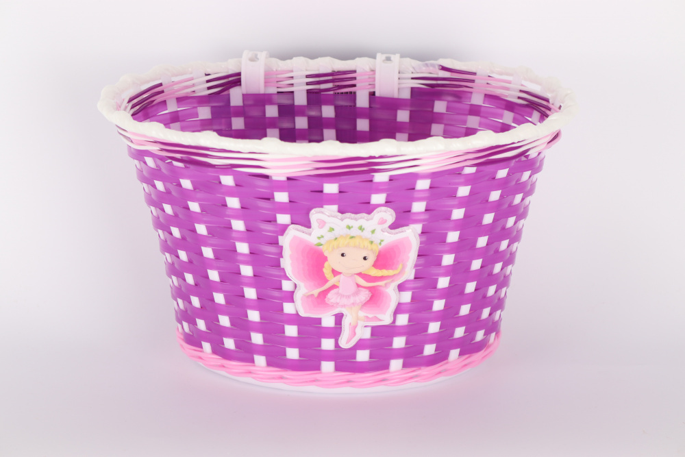 Корзинка детская на руль для вел-да, фиолетовая, 270x200x170мм, Фея ...