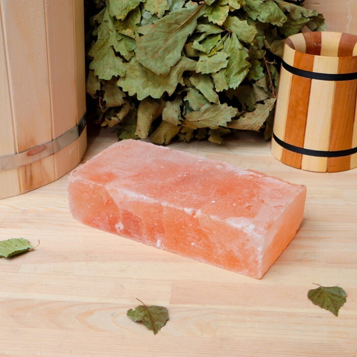 Кирпич из гималайской соли, шлифованный, 20х10х5 см, "Добропаровъ"  #1