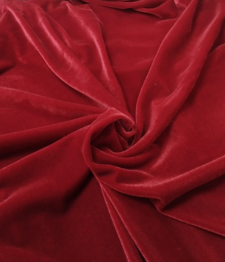 Бархат- стрейч ткань для шитья цвет бордовый - винный купить на OZON по  низкой цене (271139275)