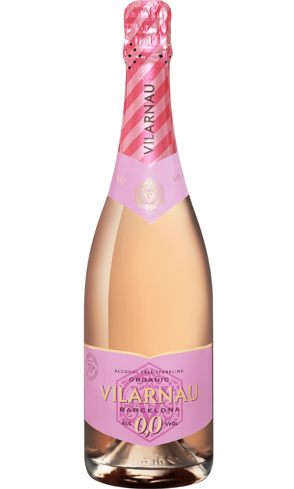 Безалкогольное игристое розовое вино Vilarnau Organic Rose 0,0 0.75л, Испания  #1