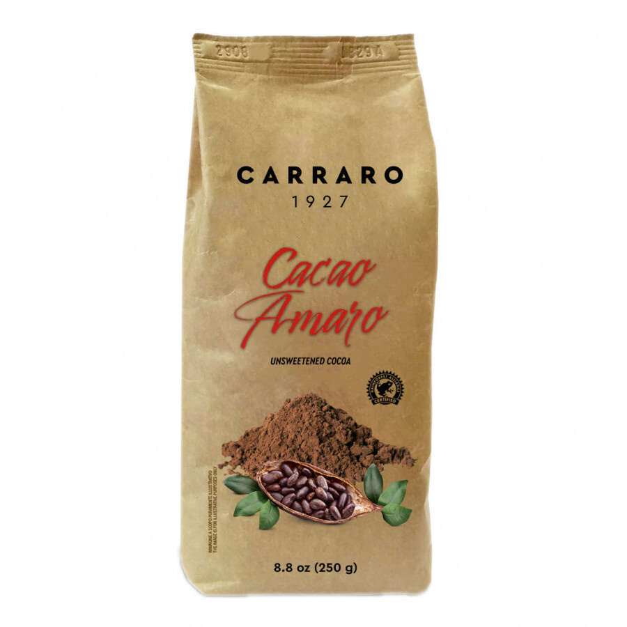Carraro Cacao Amaro (Какао Амаро), крафт пакет, 250г #1