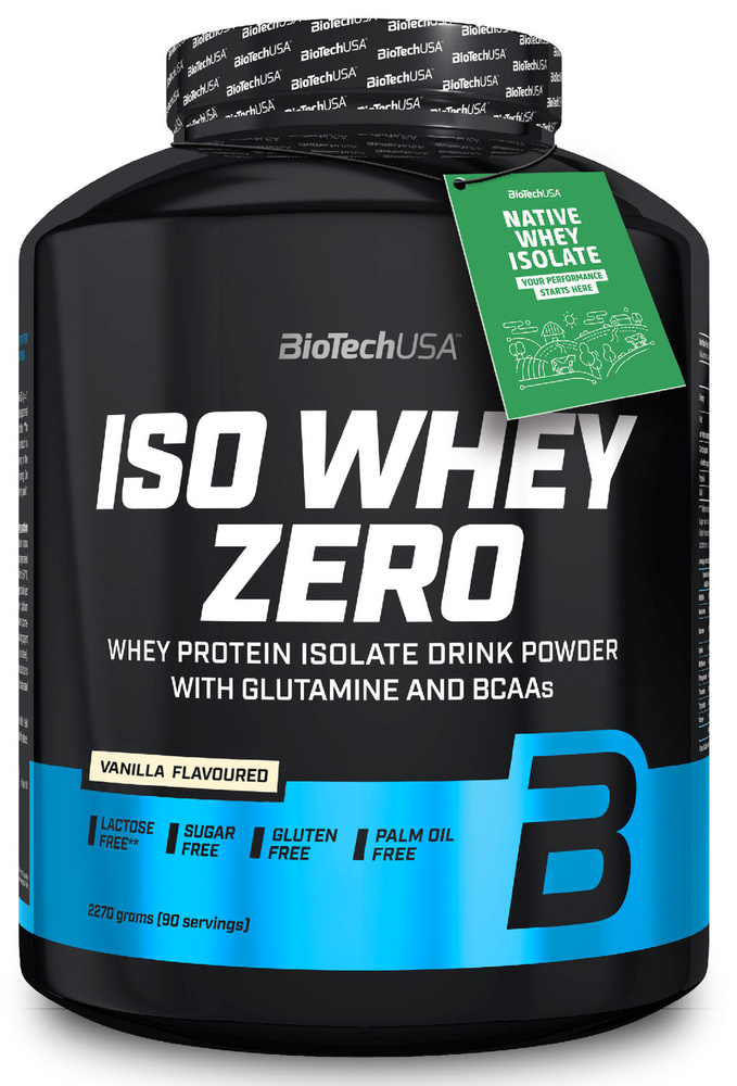 Сывороточный протеин изолят BioTechUSA Iso Whey Zero 2270 г. ваниль ...