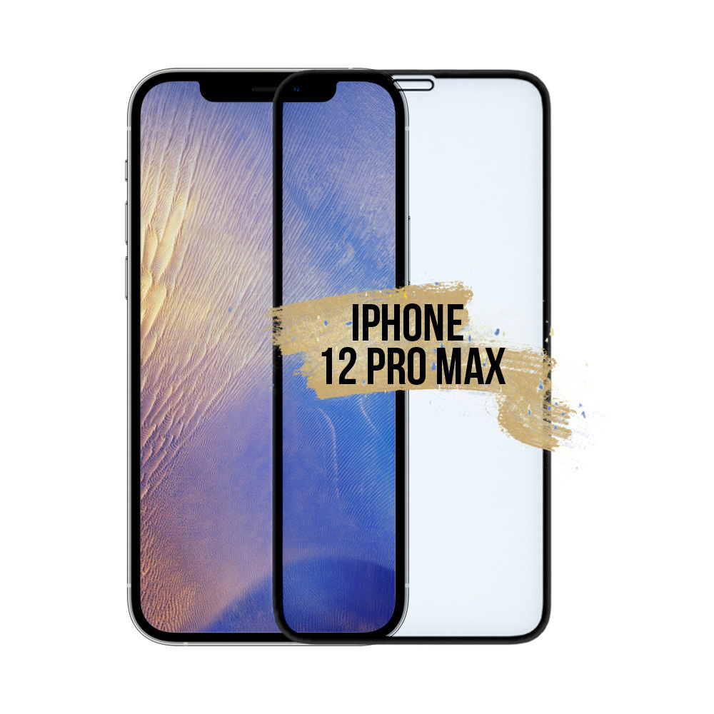 Защитное стекло для iPhone 12 Pro Max, с черной рамкой, полноэкранное,  олеофобное, антибликовое, противоударное. - купить с доставкой по выгодным  ценам в интернет-магазине OZON (457070905)