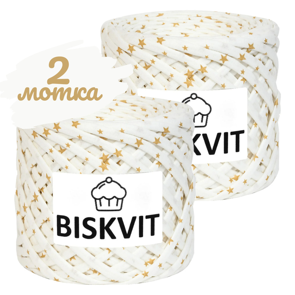 Трикотажная пряжа Biskvit голд стар, 100м., лицевая,2шт. (бисквит)  #1