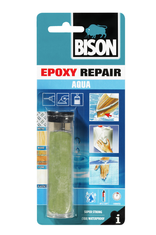 Эпоксидная водостойкая клей-мастика Bison Epoxy Aqua хозяйственная  #1