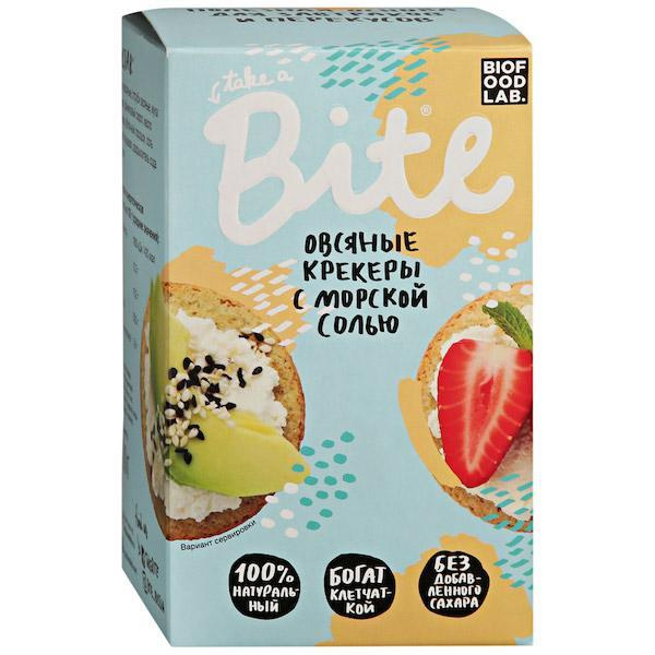 Крекеры овсяные с морской солью Bite, 66 гр - купить с доставкой по ...