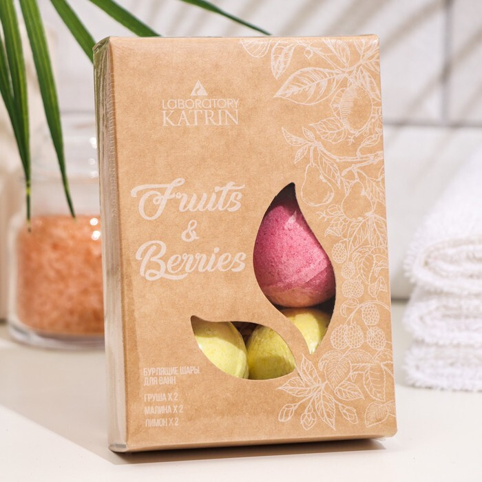 Laboratory KATRIN, Набор бомбочек для ванн, Fruits&Berries, 6 штук по