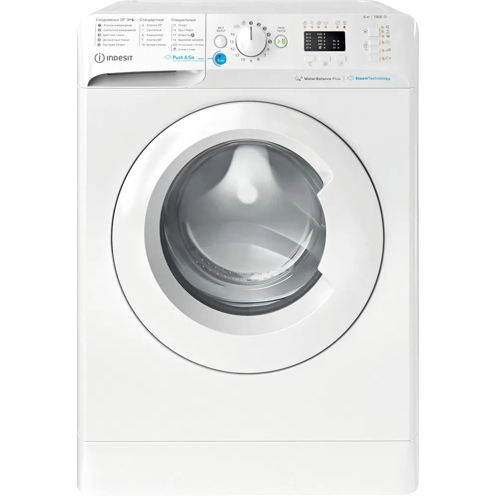 Стиральная машина Indesit BWSA 61051 WWV RU, белый - купить по выгодной  цене в интернет-магазине OZON (869088034)