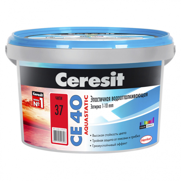 Затирка Ceresit CE 40 1-10 мм чили 2 кг #1