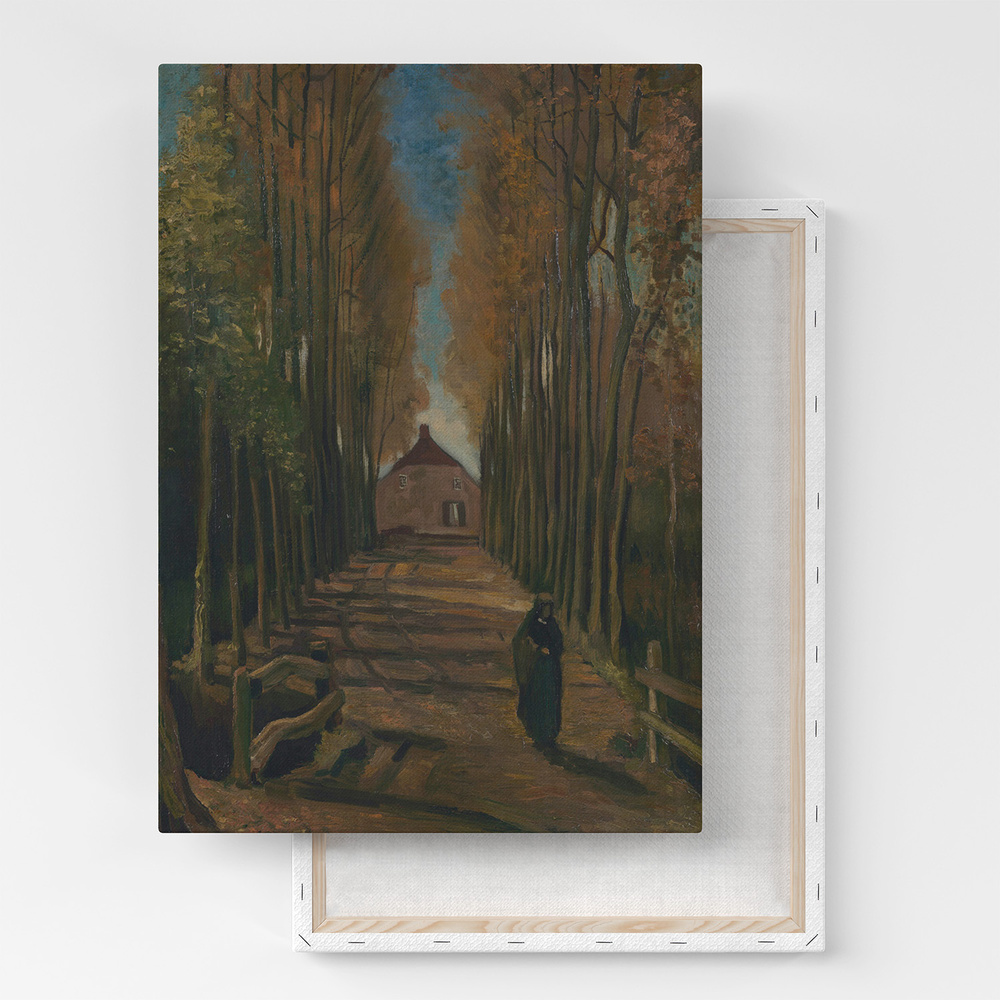 Картина на холсте, репродукция / Van Gogh - Avenue of Poplars, 1884 / Ван  Гог / Размер 80 x 106 см - купить по низкой цене в интернет-магазине OZON