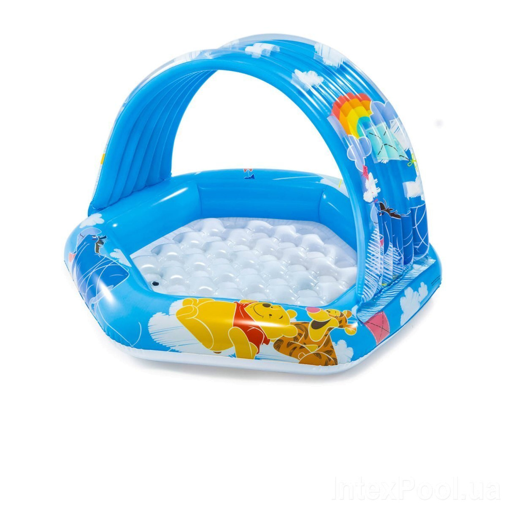 Детский надувной бассейн Intex 58415, 109х102х71см "Винни пух" с навесом #1