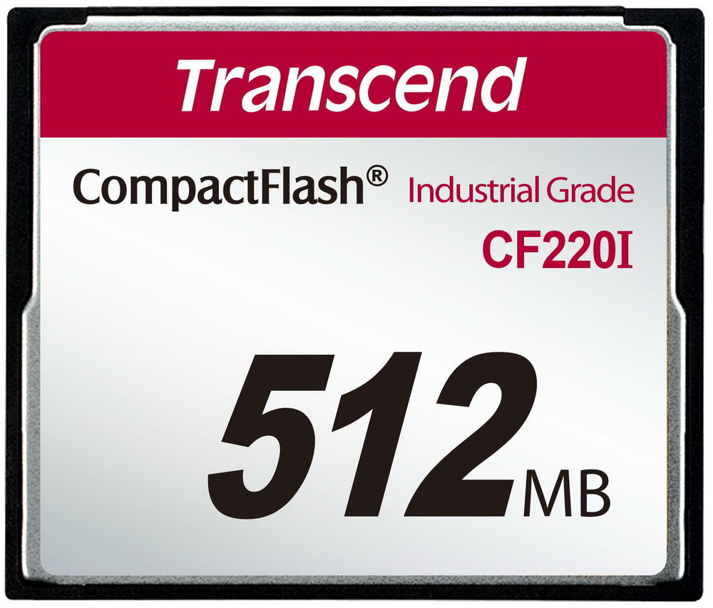 Промышленная карта памяти CompactFlash Transcend 220I, 512 Мб SLC, темп. режим от -40? до +85?  #1