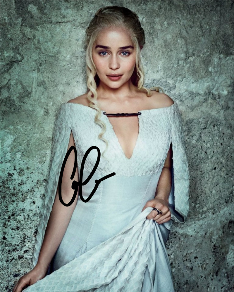 Автограф Эмилия Кларк Игра престолов Дейенерис Таргариен - Автограф Emilia  Clarke Game Of Thrones Daenerys Targaryen - Фото с автографом, Подписанная  фотография, Автограф знаменитости, Подарок, Автограмма, Размер 20х25 см -  купить с