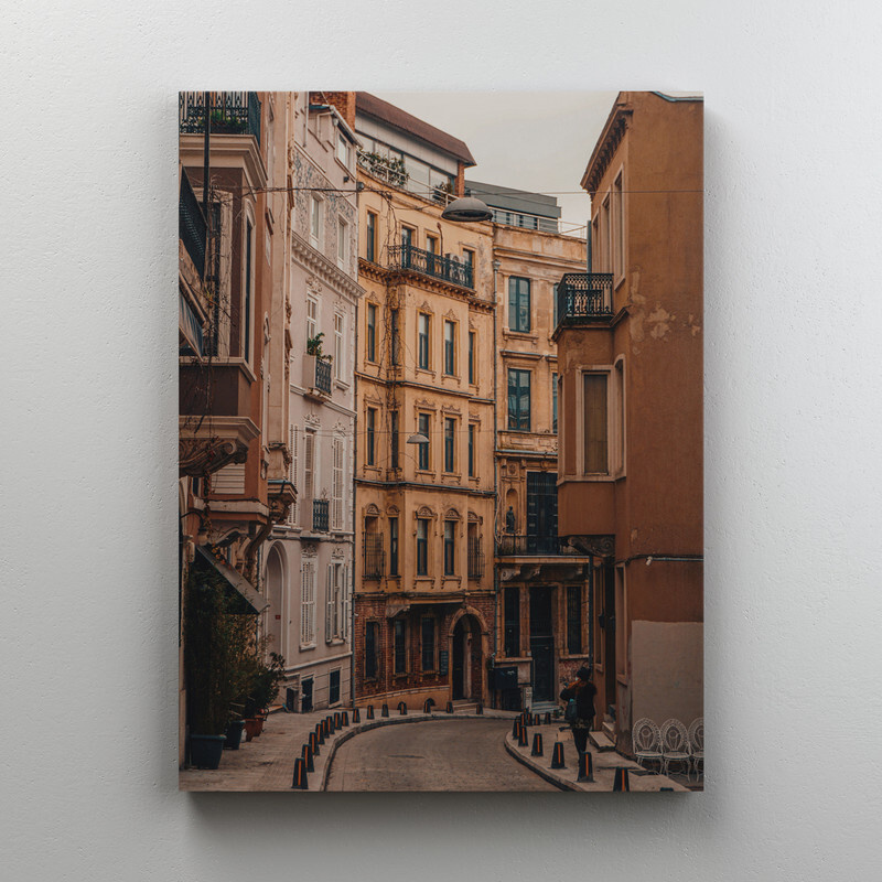 Интерьерная картина на холсте Старинная улица с брусчаткой размер 30x40  см - купить по низкой цене в интернет-магазине OZON (563121409)