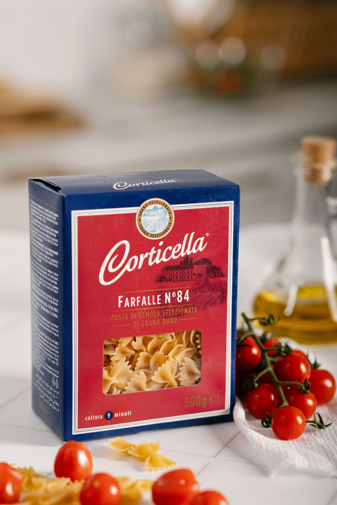 Макароны "Corticella" Farfalle №84 Бантики 500 грамм - купить с ...