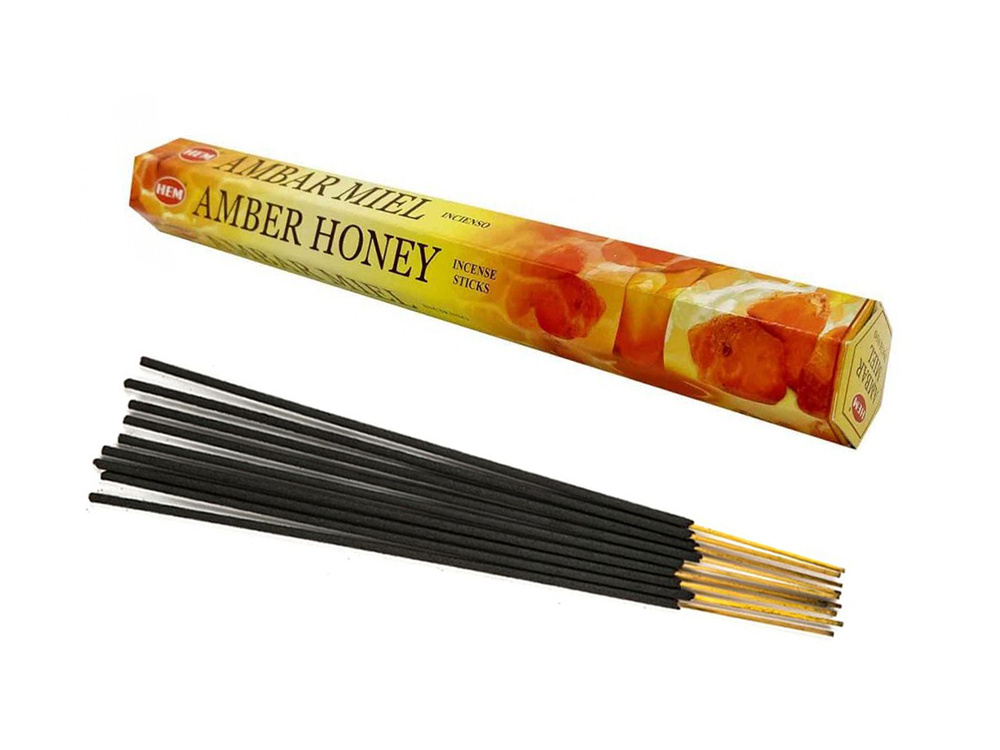 Благовония HEM Amber Honey (Янтарь Мёд) 20 палочек #1