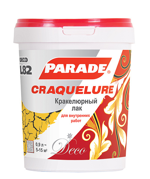 Лак Кракелюрный Parade Deco Craquelure L82 0.9л Бесцветный для Красок и Штукатурок / Парад Л82  #1