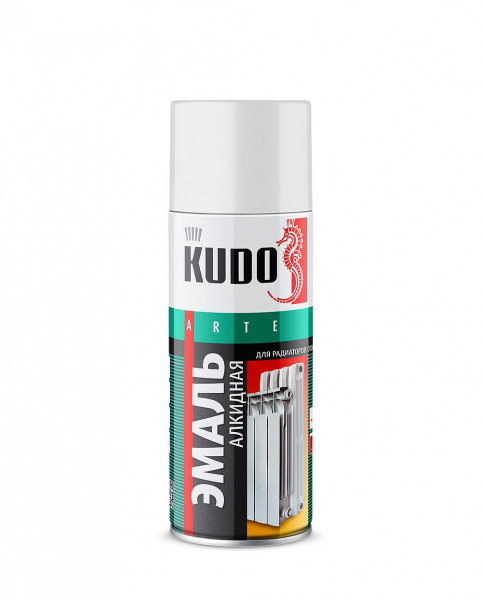 Аэрозольная краска KUDO  для радиаторов отопления (белая) 520мл .