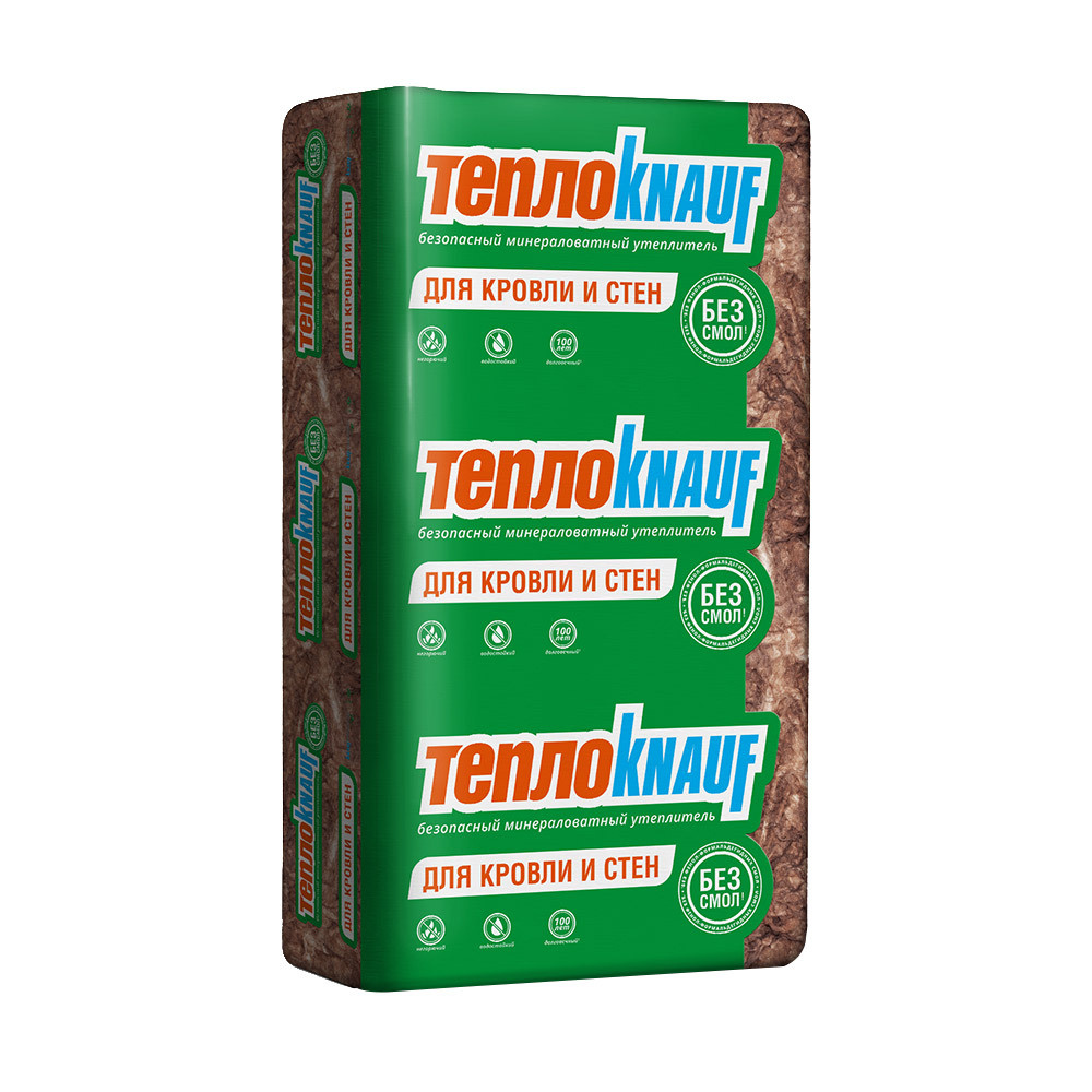 Утеплитель ТеплоKnauf для Кровли и стен (Коттедж) Плита 50х610х1230 мм ...