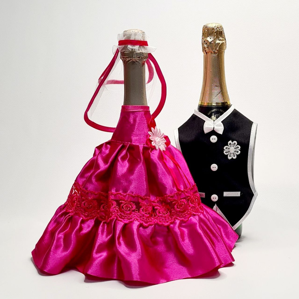 Оригинальные идеи оформления бутылок на свадьбу – украшаем шампанское своими руками