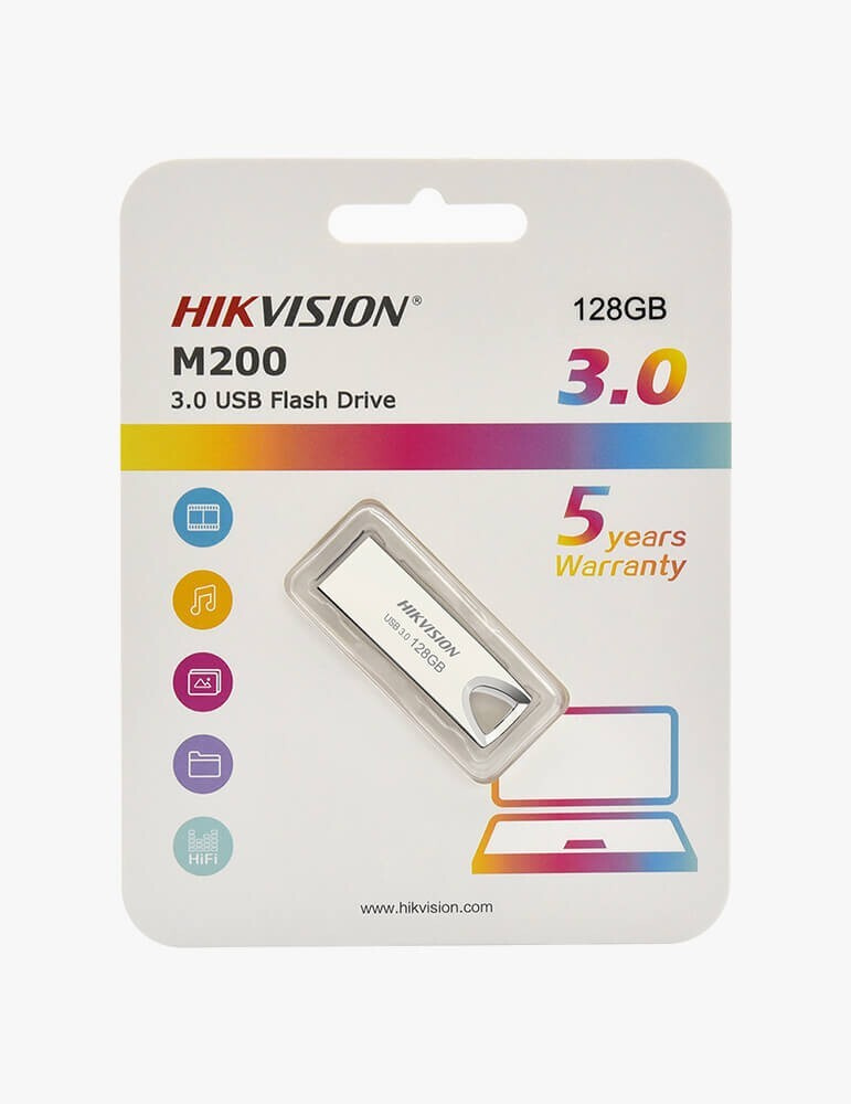 Флеш Диск Hikvision 16Gb M200 HS-USB-M200/16G/U3 USB3.0 серебристый #1