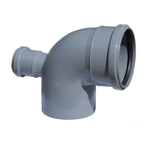 Канализационный угол 110х90гр с выходом на 50 левый, 2 шт. - купить с ...