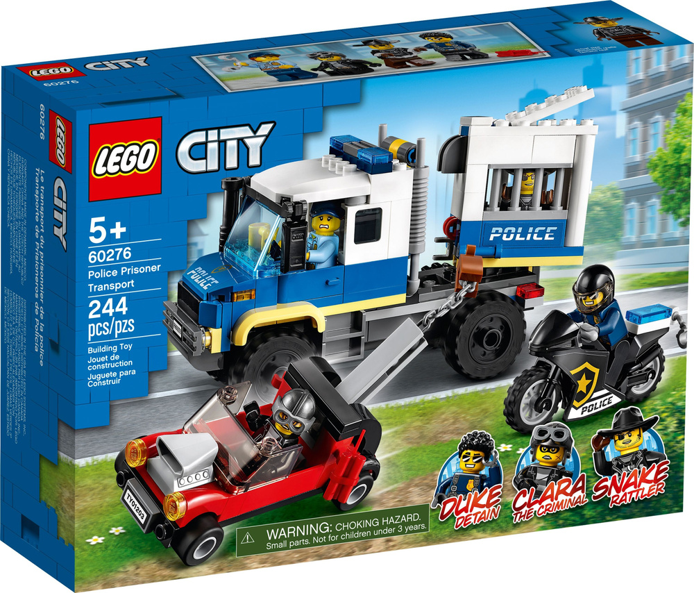 Лего City серия, LEGO Конструктор, лего 60276 Транспорт для перевозки  преступников, Конструктор lego для мальчиков и девочки