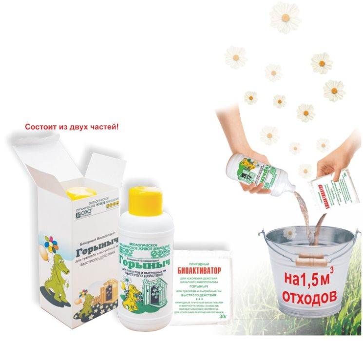 Горыныч - бинарный биопрепарат быстрого действия для туалетов и ...