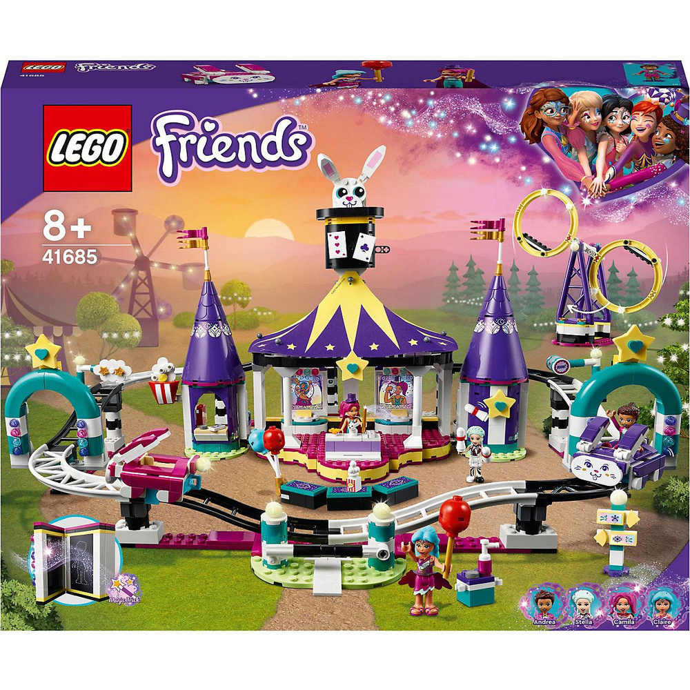 LEGO Friends 41685 Magische Jahrmarktachterbahn ЛЕГО Американские горки на  Волшебной ярмарке - купить с доставкой по выгодным ценам в  интернет-магазине OZON (1164784963)