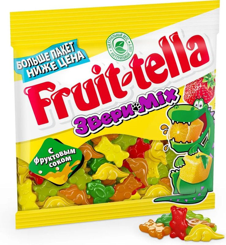 Fruittella мармелад жевательный Звери MIX, 15 шт по 150 г #1