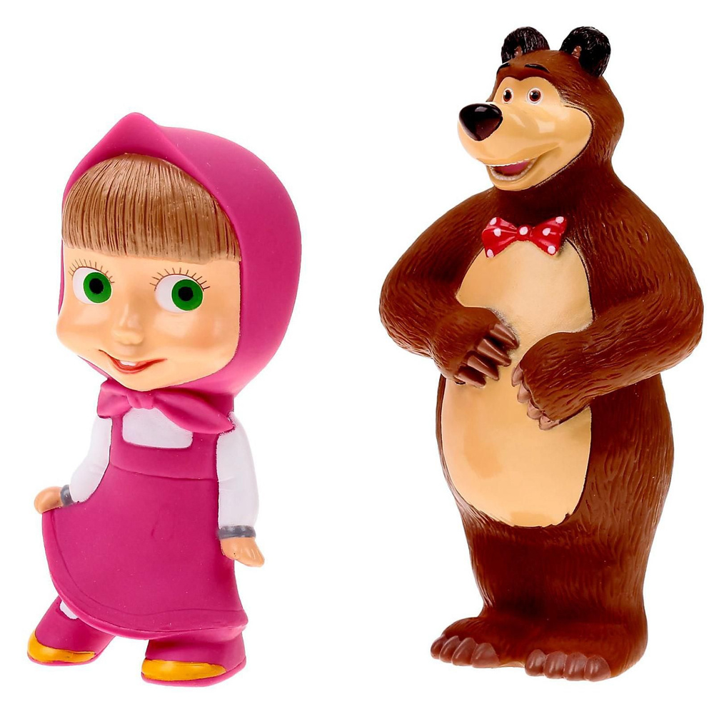 Набор резиновых игрушек Маша и Медведь #1