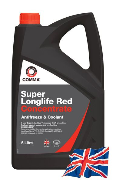 Антифриз-концентрат красный COMMA "Super Longlife Red - Concentrated Antifreeze", 5 л  #1