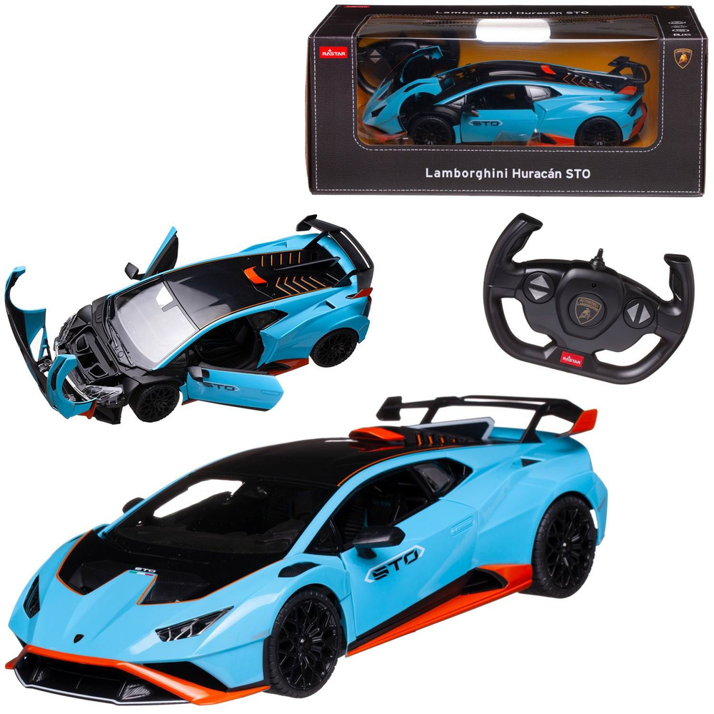 Машина спортивная радиоуправляемая Rastar 1:14 Lamborghini Huracan STO  голубой, 2,4 G (98700) - купить с доставкой по выгодным ценам в  интернет-магазине OZON (1007920533)