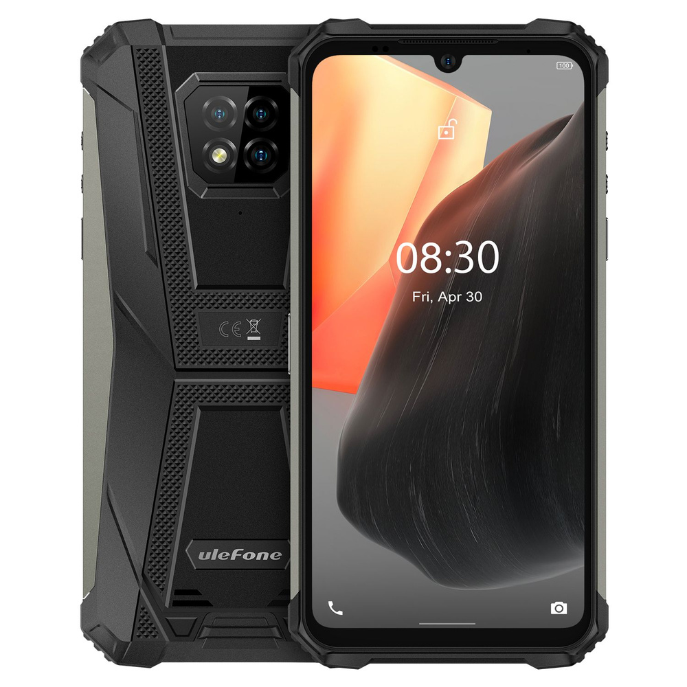 ULEFONE Смартфон ARMOR 8 PRO 8/128 GB BLACK IP68 Быстрая зарядка 8/128 ГБ,  черный