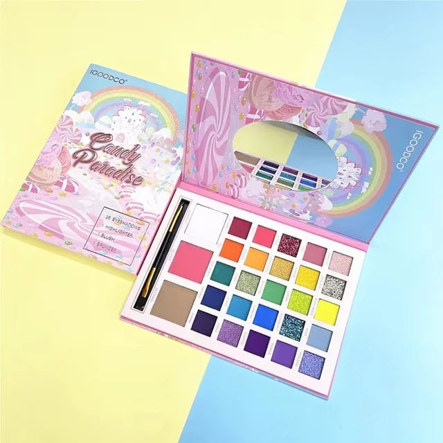 Тени для глаз 28 цвета. Палетка теней для век. Палитра для макияжа лица ...