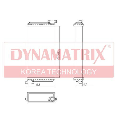 Радиатор печки Dynamatrix-Korea DR72002 для Mercedes 190 (W201) W201 ...