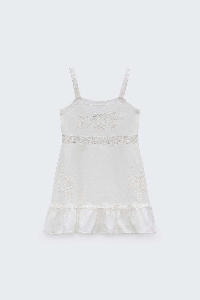 Сарафан Zara, цвет: белый. 00881130_250. Размер S (42/44), Женский, На ...