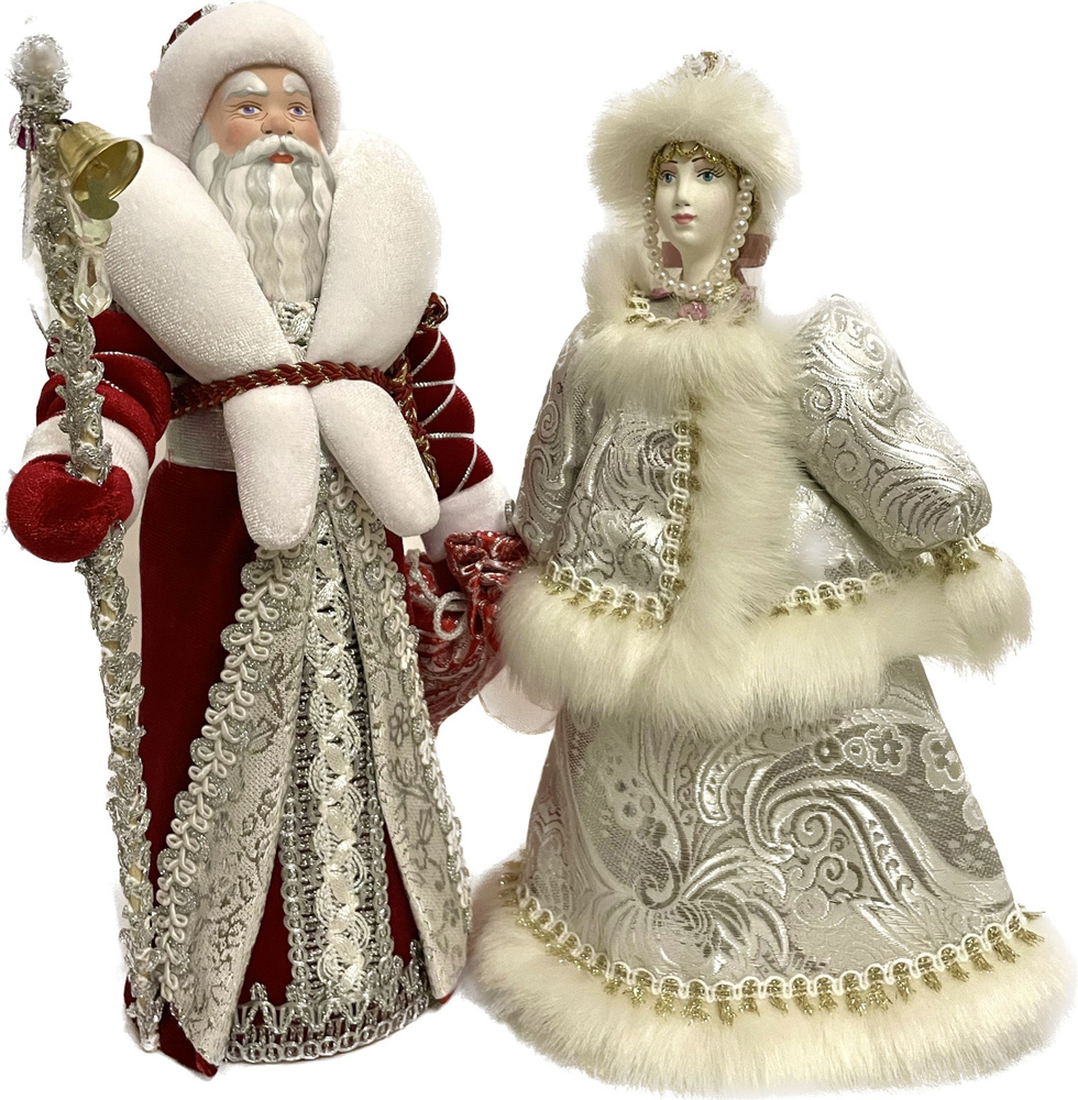 Набор Дед Мороз и Снегурочка из ткани №119