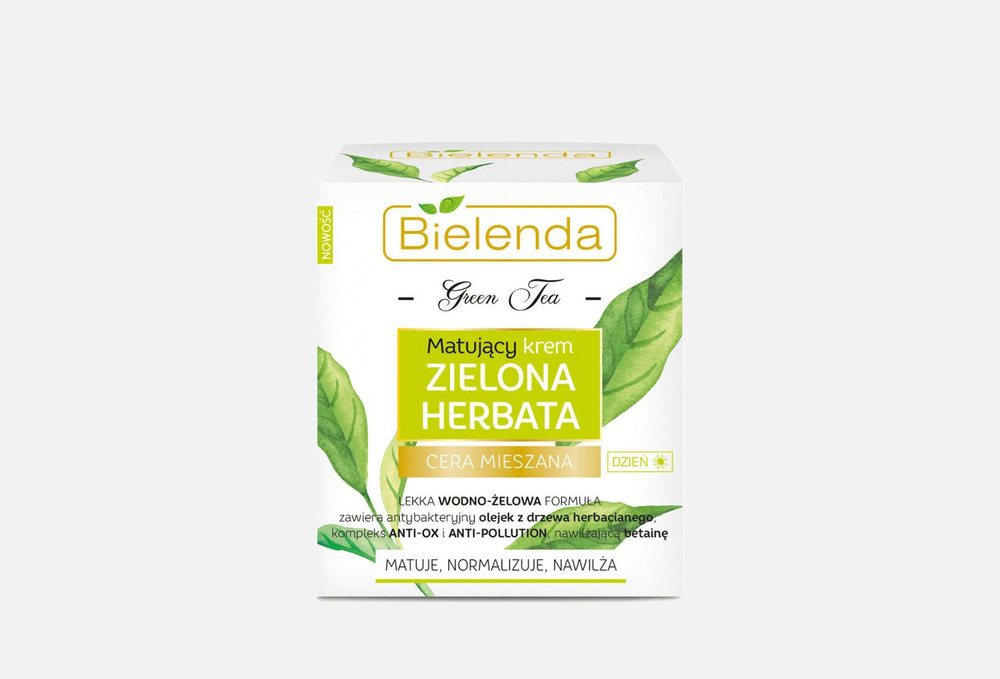 Матирующий дневной крем для лица bielenda green tea, питание и уход, 50мл, Bielenda, увлажняющий крем #1