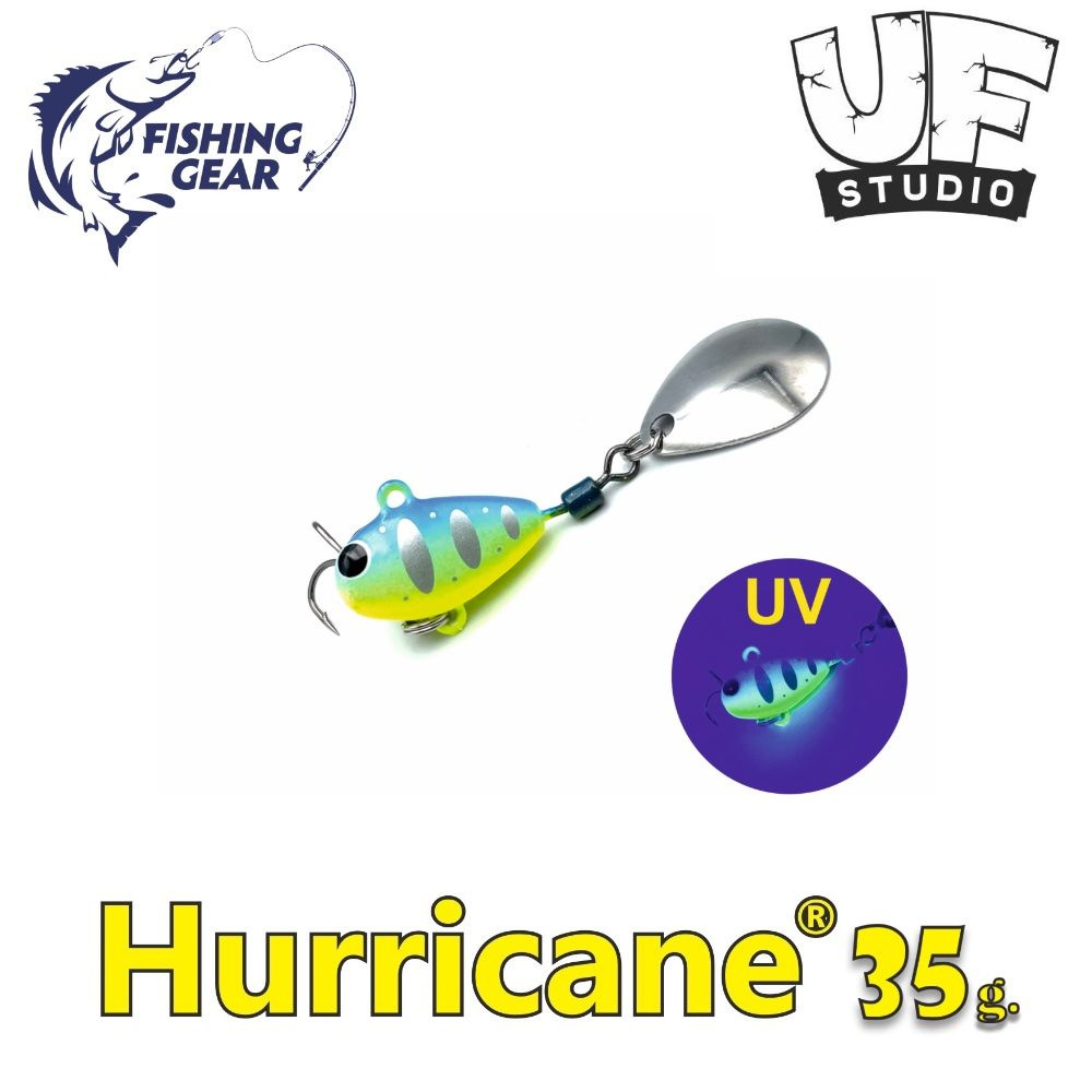 Тейл-спиннер HURRICANE UF STUDIO 35 гр. Blue Chart #1