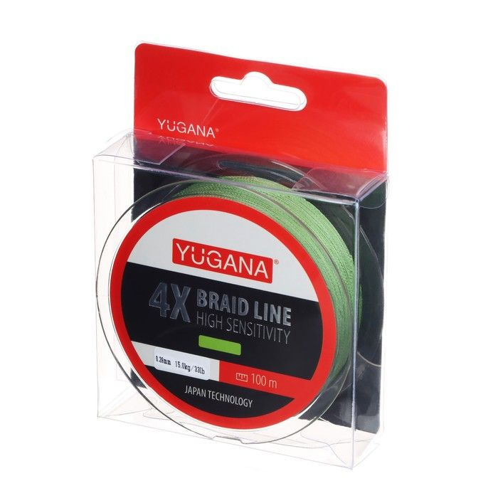 Леска плетеная X4 PE Green, 0.26 mm, 100 m #1