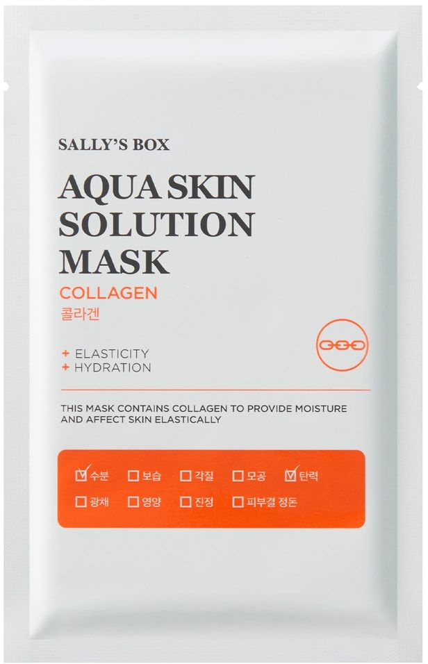 Маска для лица Sally's box Aqua Skin Solution Коллаген тканевая 22мл х ...