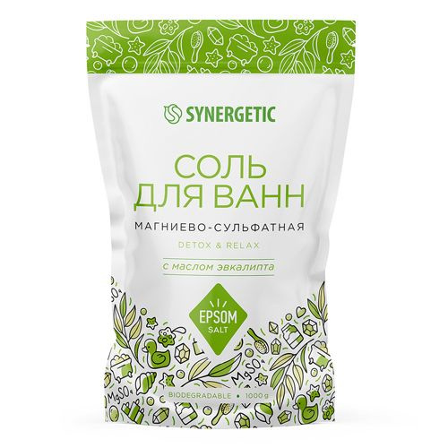 Synergetic Соль для ванны, 1000 г. - купить с доставкой по выгодным ...