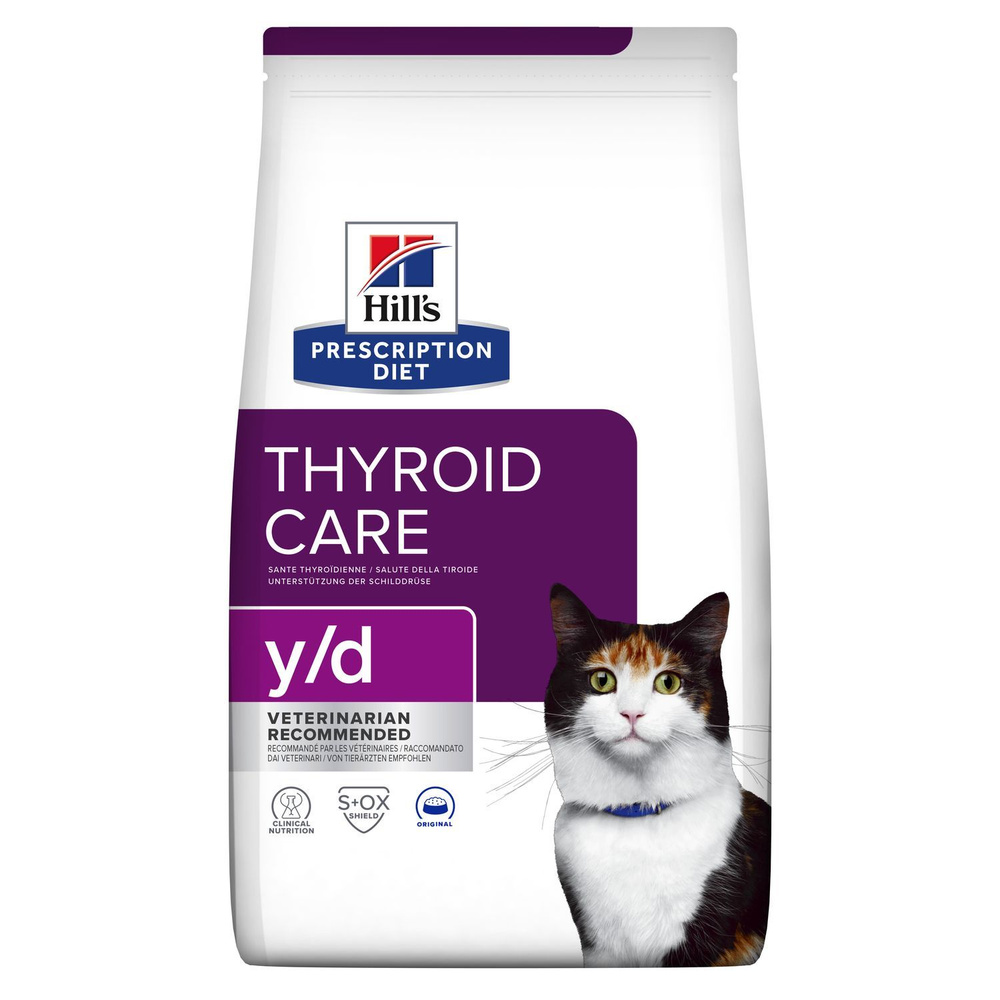 HILLS Prescription Diet Feline yd Thyroid Care Сухой корм для кошек, 3 кг  - купить с доставкой по выгодным ценам в интернет-магазине OZON (841796029)