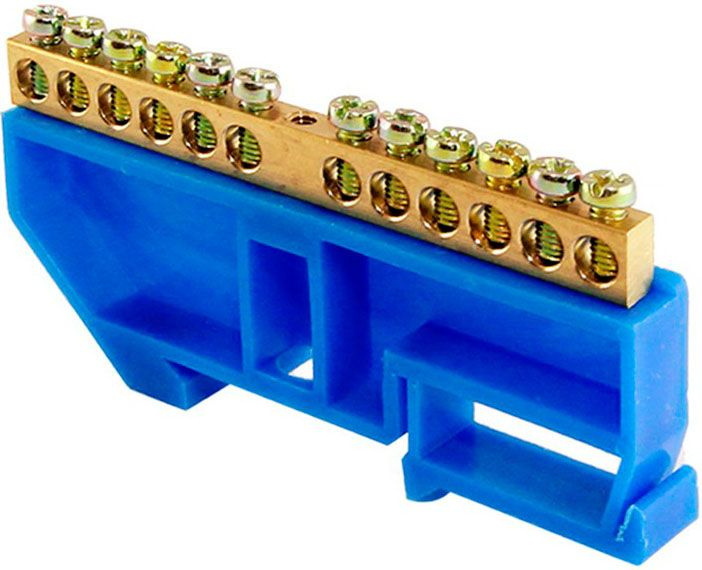 TDM Electric шина "N" нулевая с изолятором на DIN-рейку 100А, 6х9 мм ...